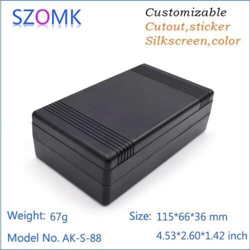 New arrival abs plastic instrument enclosure jucntion housing (1 pc) 115*66*36mm black plastic project boxes shell enclosure