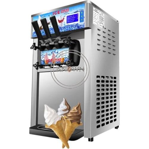 The best sale 1200W table top mini soft ice cream making vending machine 3 Flavors Ice Cream Maker with free shipping