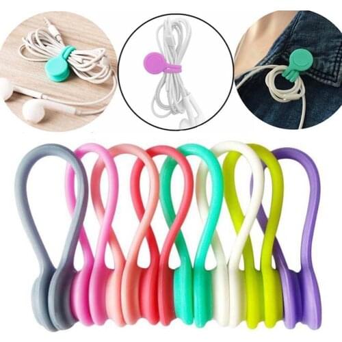 Cable Organizer Magnetic Clip Wire Winder Cable Earphone Holder Key Cord Protector Management for IPhone Xiaomi USB Cables