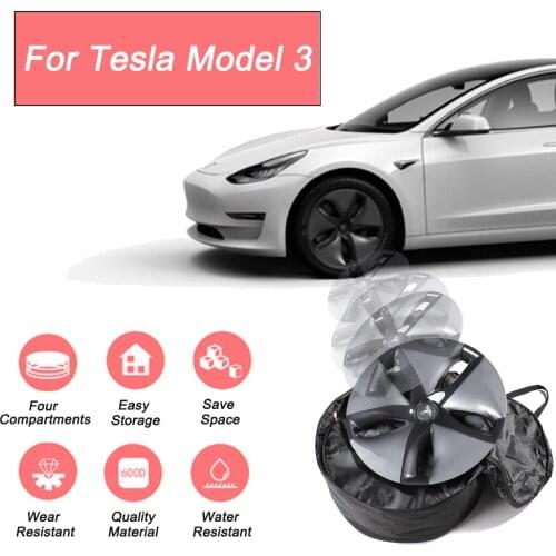 Wheel Cap Carrying Bag Protctor Portable For Tesla Model 3 Wheel Cap Storage bag Oxford Cloth storage bag