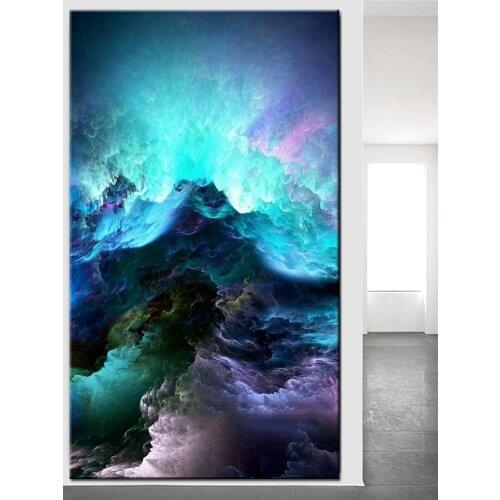 Full square Diamond Painting Abstract Blue fantasy art cloud Cross Stitch 5D Diamond Embroidery Mosaic living room decor home