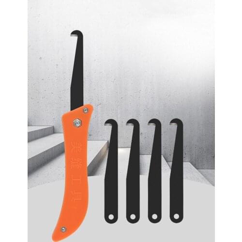 Professional Gap Hook Knife Tile Repair Tool Old Mortar Cleaning Dust Removal Steel Construction Hand Tools