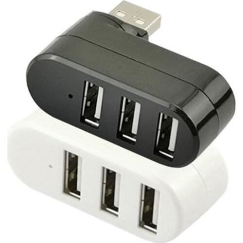 3 Port Multi 2.0 USB Hub Mini USB Hub High Speed Rotate Splitter For Laptop PC 28TE
