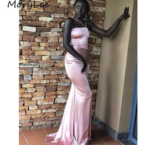 Mermaid Bridesmaid Dresses Pink Strapless Sleeveless Spandex Satin Bridesmaid Dresses Zipper Back Wedding Party Bridemaid Gowns