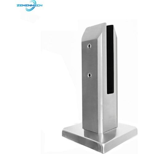 Satin Polish Duplex 2205 Stainless Steel Square Glass Pool Fence Spigots for Frameless Swimming Pool Glass Clamp Balustrade Home