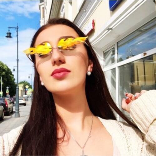 2020 Fashion Fire Flame Sunglasses Women Men brand designer vintage Sun Glasses Eyewear Luxury trendy Streetwear