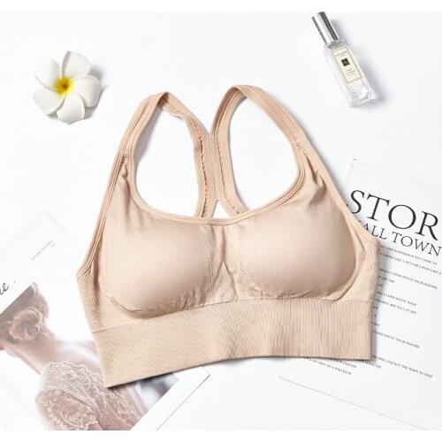 Women Gym Tank Top Plus Size Running Vest Crop Tops High Elasticity Yoga Intimates Fitness Bras Padded Sport Bra Push Up Solf