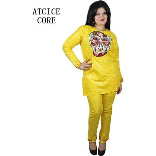 African dresses for women bazin riche embroidery design man clothes top with pants