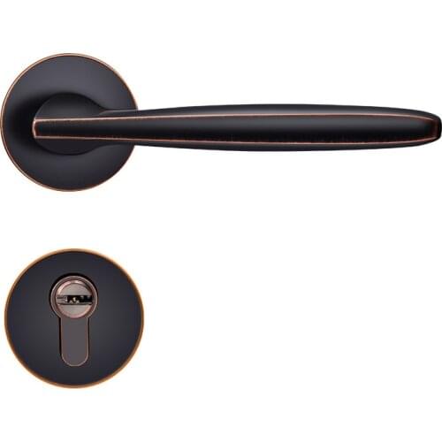 American Black Interior Door Lock Zinc Alloy Door Handles for Bedroom
