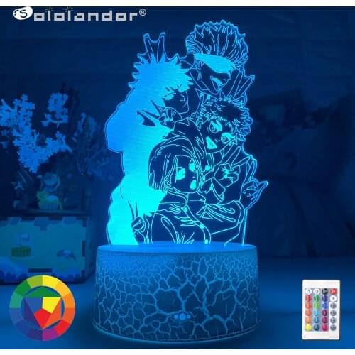 Anime Lamp Satoru Gojo Jogo Jujutsu Kaisen Led Night Light Yuji Itadori for Birthday Gift Jujutsu Kaisen Jogo Lamp Yuji Itadori