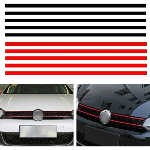 Car Strip Sticker Reflective Sticker Front Cover Grille Decal Car Styling Car Decoration Suitable For Volkswagen Golf 6 7 Tiguan