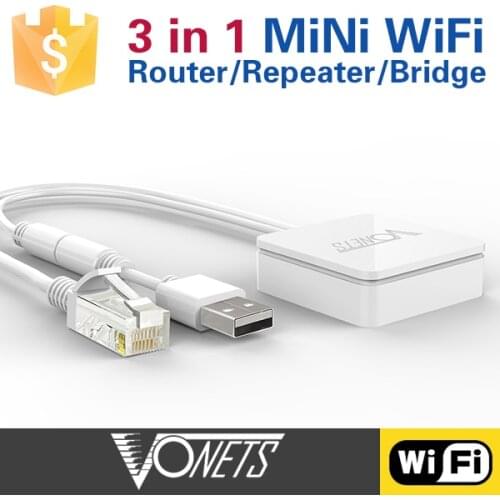 Vonets VAR11N-300 300Mbps/2.4G Wireless Router with WiFi Range Extender and wifi bridge access point