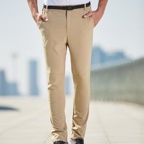 Casual Pants Climbing Hiking Quick Dry Men Solid Color Lightweight Waterproof Pants Trousers