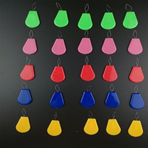Household Bow Wire Needle Threader Hand Machine Craft 12pcs Sewing Stitch Insertion Sewing Tool With Plastic Handle costura