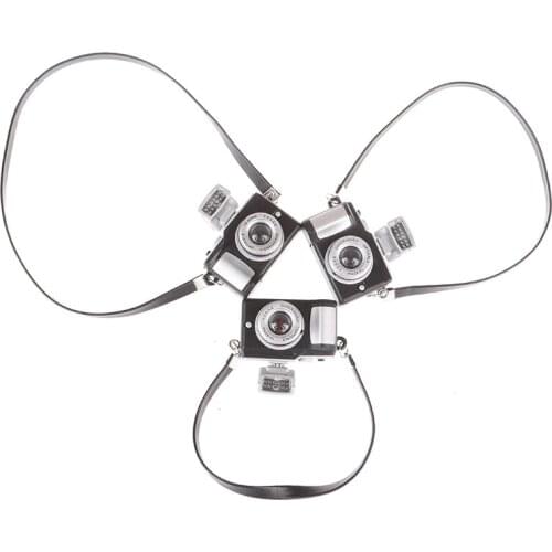 Decoration Toy 1pcs new Dollhouse Miniature Mini Belt Camera Doll Accessories