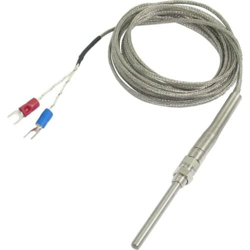 K Type 50x5mm 800C Probe Thermocouple Temperature Sensor Cable 9.8ft 3 Meters
