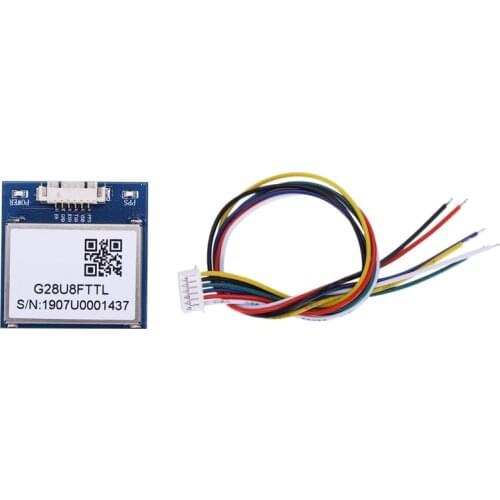 G28U8FTTL GPS Module with Antenna TTL 1-10Hz with Flash Flight Control Module for Drone Car Navigation GPS Flight Control