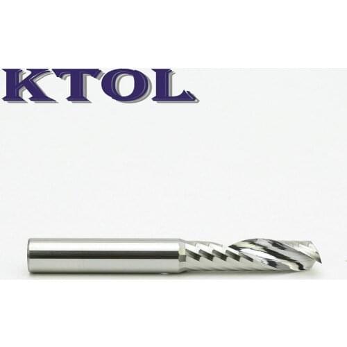 6x22MM One Flute Spiral End Mill Set Fine CNC Wood Cutter Tools,5pcs Carbide CNC Bits Router Milling Cutter for Acrylic