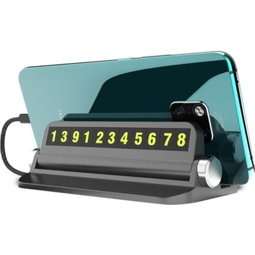 New Luminous Car Temporary Parking Stop Card Sticker Auto Phone Number Card Slot Plate Car Phone Stand Holder Mount Accessories