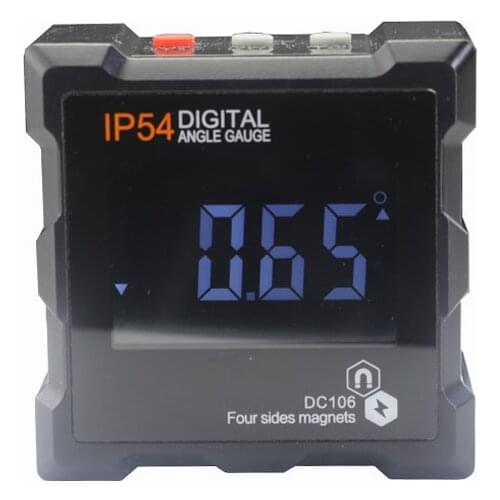 New Four Side Magnetic 360 Degree IP54 Digital Inclinometer Digital Protractor Horizontal Bevel Box Angle Ruler With Magnet Bace