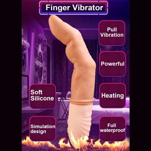 Finger Vibrator Clitoral G-spot Stimulator Waterproof Clit Vibrating Heating Vagina Massage Flirt Sex Toys for Women Sex Product