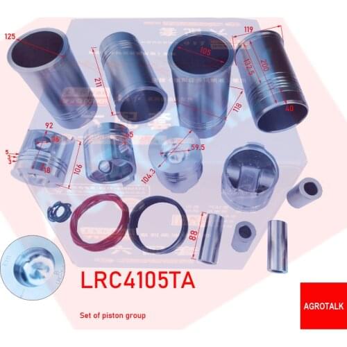 Piston group for YTO engine LRC4105TA / LRC4105T60 / LRC4105T57 / LR4108T80SY, please send us engine nameplate to check firstly