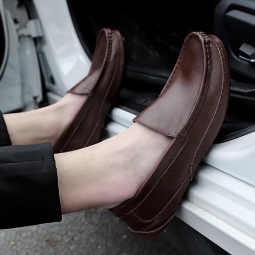 Masculino sale informales zapatos for sneakers spring men sapato hombre cuero mens casuales genuine loafers leather mens casual