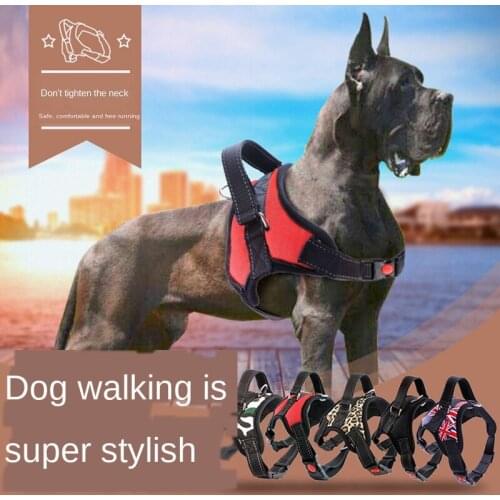 Adjustable Soft Breathable Dog Cat Control dog Harness Nylon Mesh Vest harness for Pet puppy collar Chest Strap Accessories