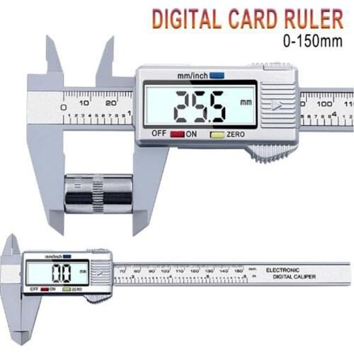 Vernier Vernier caliper 150mm Calipers Measuring Meter Ruler Scale Carbon Fiber Electronic