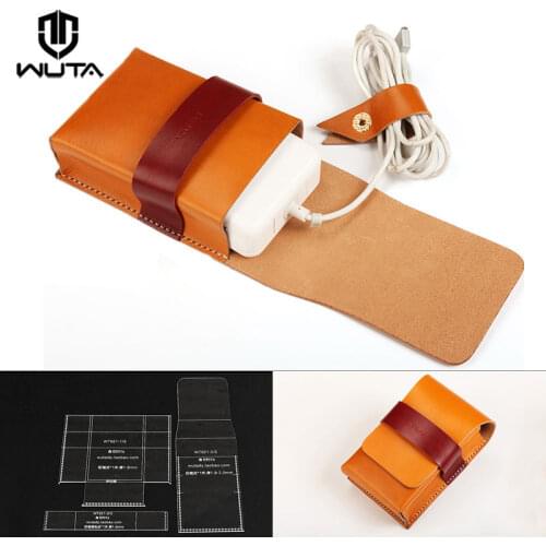 WUTA 921 Mobile HDD Bag Leather Template Hard Disk Storage Case Clear Acrylic Pattern for Making Apple Adapter Craft DIY Tools