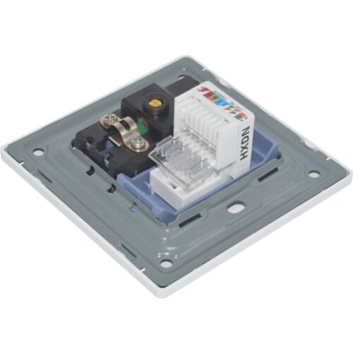 86 Type RJ45 TV Antenna+Network Adapter RJ45 Network Adapter+TV Antenna Coaxial Wall Mount Output Faceplate Panel Socket #Sep.07