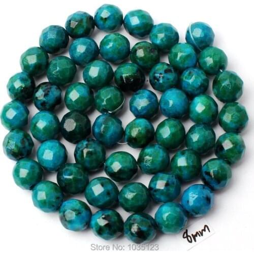 High Quality 8mm Mixed Color Phoenix Stone Faceted Round Shape Gems Loose Beads Strand 15" DIY Creative Jewellery Making w2931