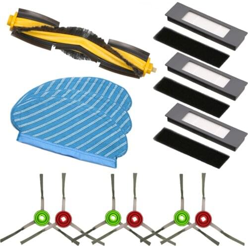 Vacuum Cleaner Parts For Ecovacs DEEBOT OZMO 950 920 Robot Mop Cloth Rag Main Roll Brush Side Brushes HEPA Filter Wheel Cover