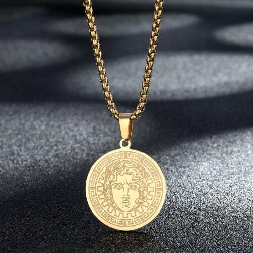 Stainless Steel Apollo The God Of Sun Pendant Necklace Women Apollo Symbol Goddess Nymph Female Retro Necklace
