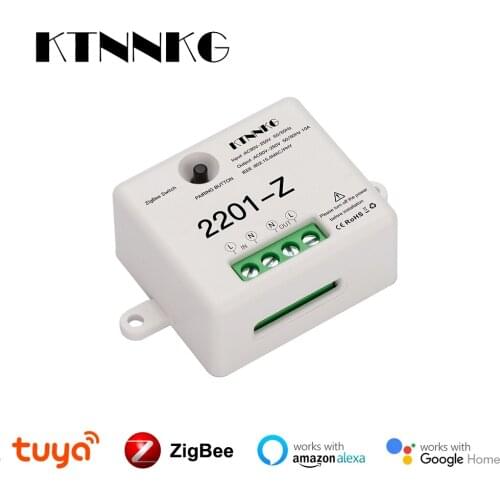 Zigbee 3.0 Tuya Smart Life Mini DIY Light Switch Module AC220v 10A 1 Relay Wireless Remote Control Work with Alexa Google
