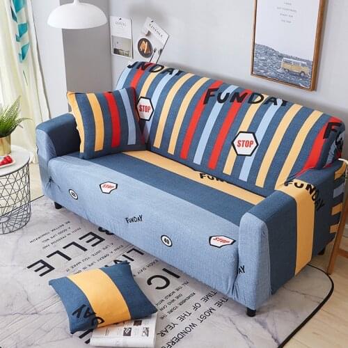 1PC Stripe Sofa Cover Set Elastic Couch Cover Sofa Covers for Living Room Pets Cubre Sofa L Shape Chair Cover 1/2/3/4-Seater