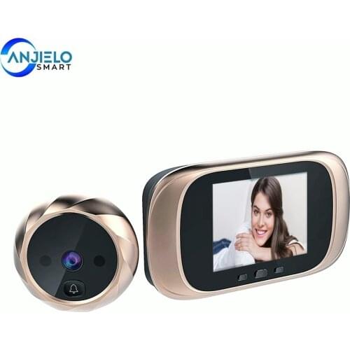 Anjielosmart Peephole DoorBell Viewer 2.8 ” Video Doorbell Long Standby Video Intercom Security Camera Night Vision HD Camera