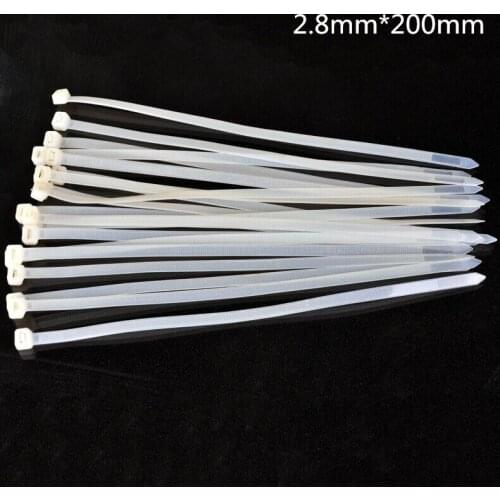 2014 New 500PCS wholesale 2.8mm*200mm black/white Self-locking Plastic Nylon Cable Ties,Wire Zip Tie Free Shipping