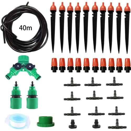 40 meters Garden Watering Kits Plastic Adjustable Misting Nozzle Agriculture Micro Irrigation 8 Holes Dripper