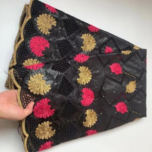 African Bazin Riche Fabric With Brode 2020 Latest Fashion Cotton Dry Embroidery Basin lace Fabric Guinea Brocade Fabrics 5Yards