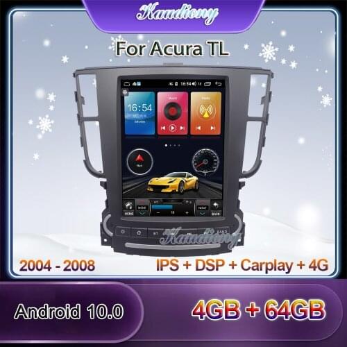 Kaudiony 9.7" Tesla Style Android 10.0 Auto Radio Automotivo For Acura TL Car DVD Player Auto GPS Navigation Stereo 4G 2004-2008