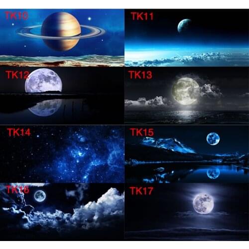 Free Shipping HD Mysterious Starry Sky Picture Fish Tank Background Aquarium Decoration Poster With Glue On Surface
