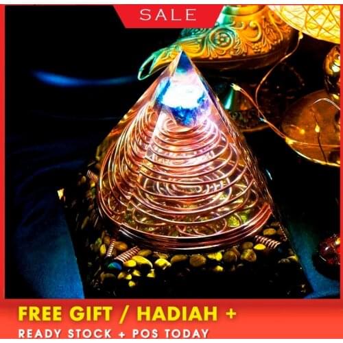 Gathering Orgonite Large Pyramid Multiple High Frequency Triple Helix Energy Tower Organ Resin Decorative Craft Jewelry Gifr