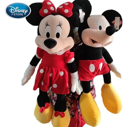 Disney Large Plush Toys 90cm Huge Mickey Mouse And Minnie Animal Stuffed Dolls PP Cotton Doll Birthday Christmas Gift