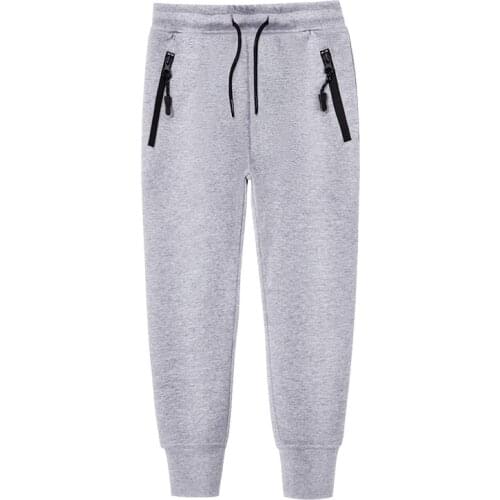 Plain Gray Girls Pants Unisex Full Length Spring Boys Trousers for School 2021 Kids Clothes For 2 3 4 6 8 10 Years Old RKP175044