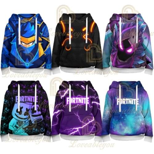 3d Fortnite Sweatshirt Battle Game Victory Royale Sudaderas Children Kids Boys Girls Tops Hoodies Baby Clothes