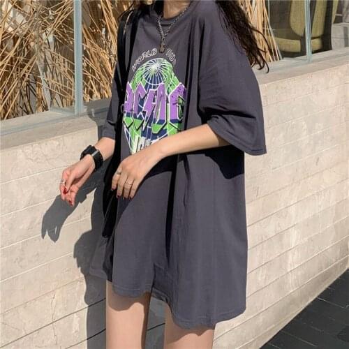 Womens T-shirts Tops Japanese Kawaii Ladies Ulzzang Harajuku Casual Ins Loose Tshirt Female Korean Harajuku Clothes For Women