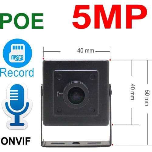 5MP Audio Mini POE Camera IP Cam High Definition Cctv Security Surveillance Support Micro SD Slot Onvif HD POE Home Camera IPC