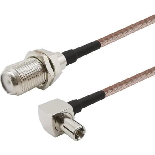 1Pcs 1Meter TS9 Male Plug to F Female Jack Connector Right Angle RG316 Coaxial Pigtail Cable for Router,Wifi Antenna Conversion