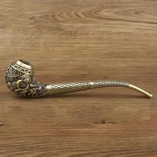 Brass Tobacco Smoking Pipe Metal Bowl Smoking Herb Pipe Detachable Tobacco Dry Herb Pipe Accessories